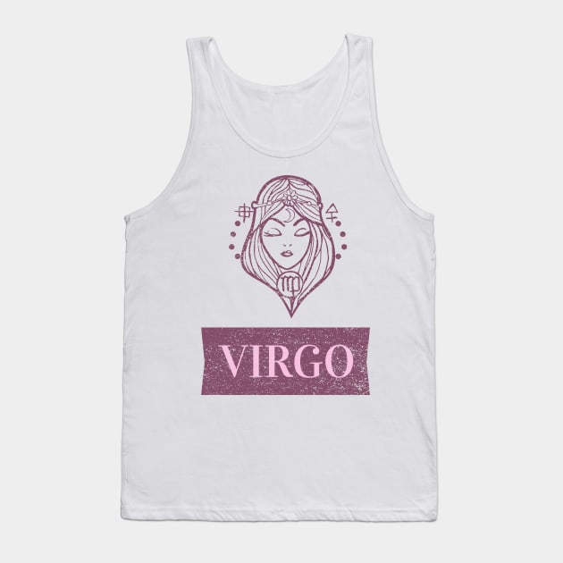 Zodiac Virgo Sign Tank Top by Creativity Apparel